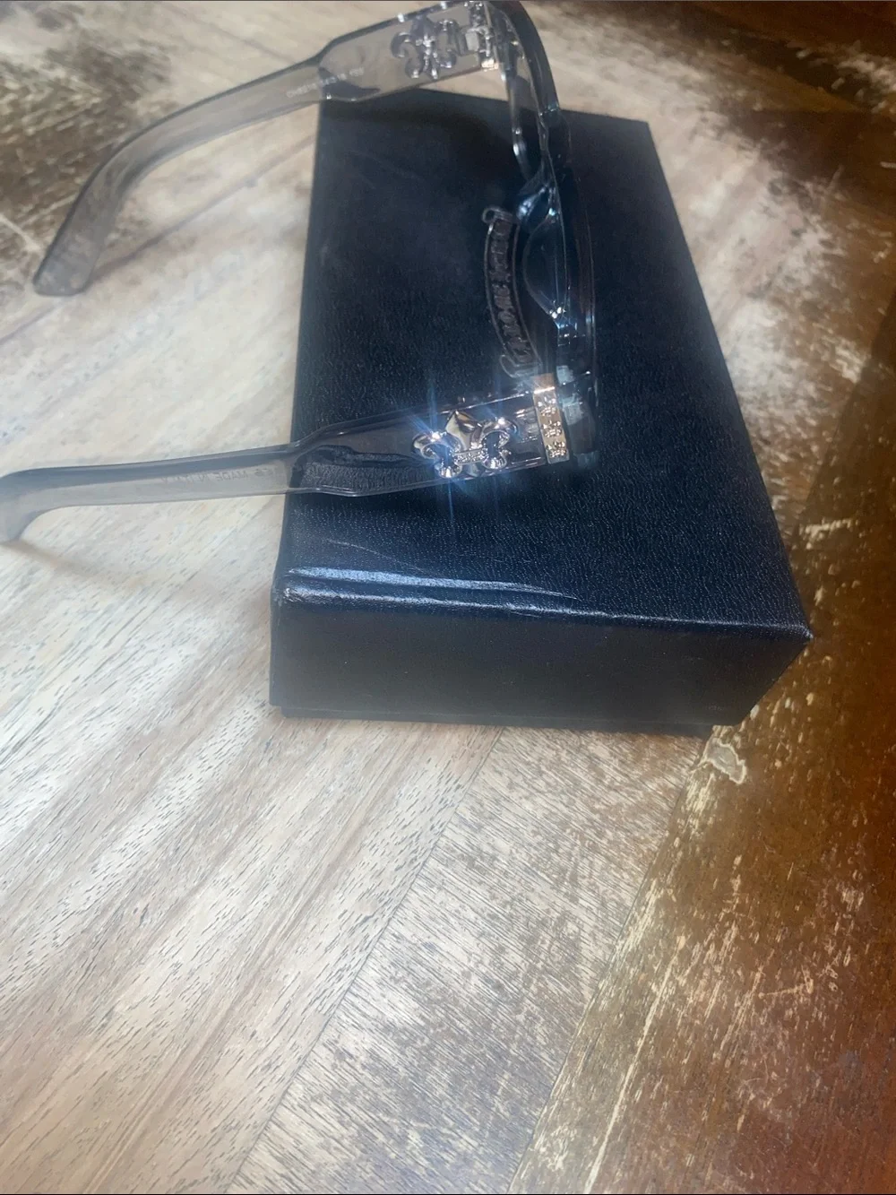 Chrome Hearts Black Leather Watch Case